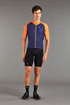 Giordana Lungo S/S Jersey - Oxford Blue and Orange