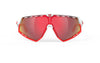 Rudy Project Defender - White Gloss - Multilaser Red