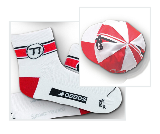 ASSOS SOCK/CAP BUNDLE Red 35-38