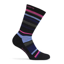  Giordana Merino Wool Sock - Tall Cuff - Stripes Black