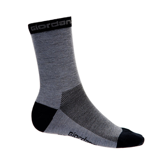 Giordana Merino Wool Sock - Grey/Black
