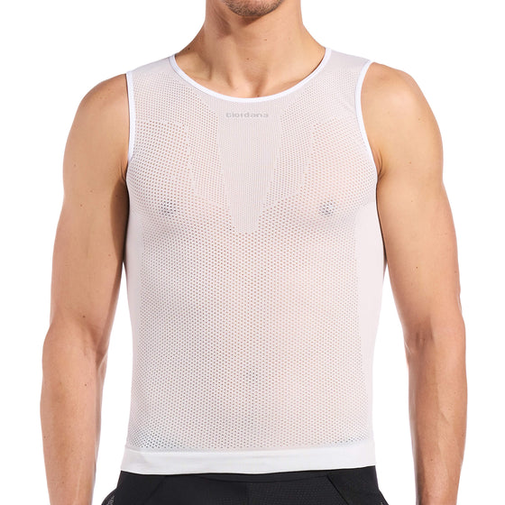 Giordana Ultralight Knitted Sleeveless Base Layer - White