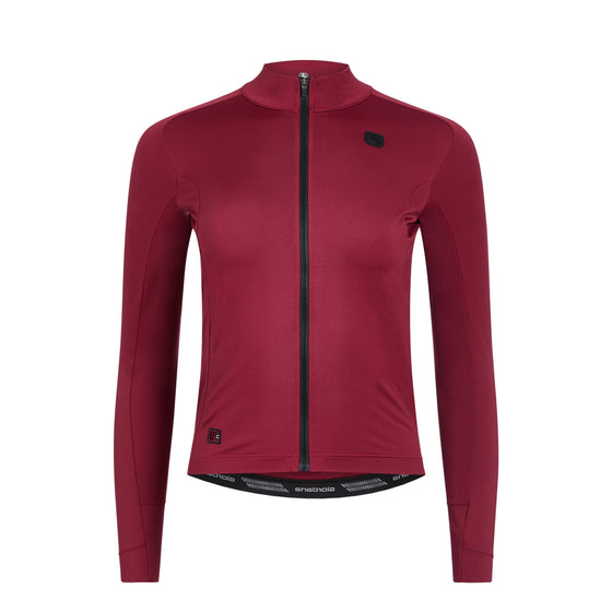 Giordana Womens FR-C Pro Thermal L/S Jersey - Vino Rosso