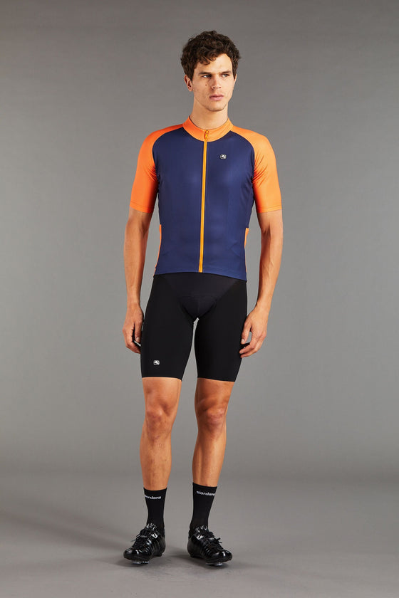 Giordana Lungo S/S Jersey - Oxford Blue and Orange