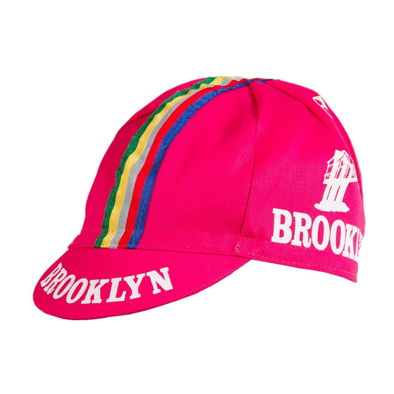 Giordana Team Brooklyn Cotton Cap - Coral Pink/Stripe