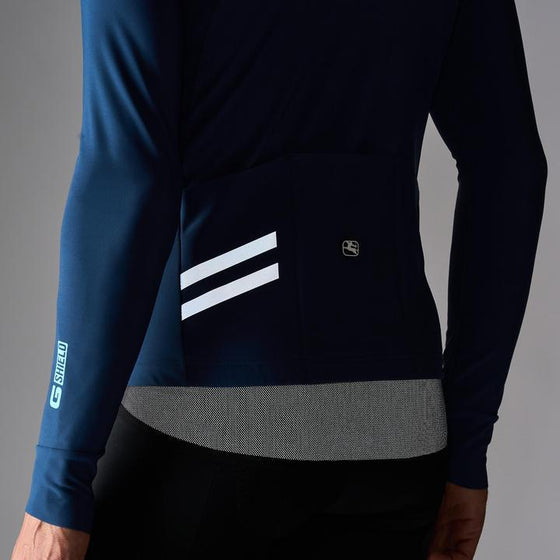 Giordana Men's G-Shield Thermal L/S Jersey - Charcoal Blue