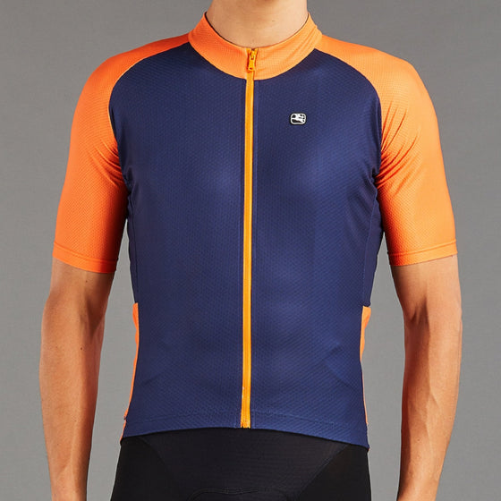 Giordana Lungo S/S Jersey - Oxford Blue and Orange