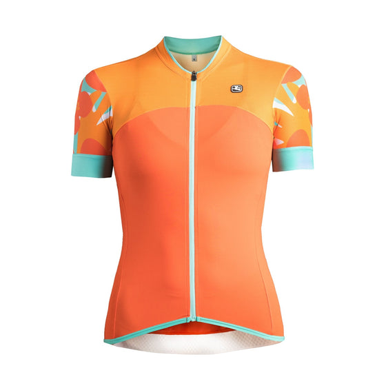 Giordana Womens Lungo S/S Jersey - Orange/Mint