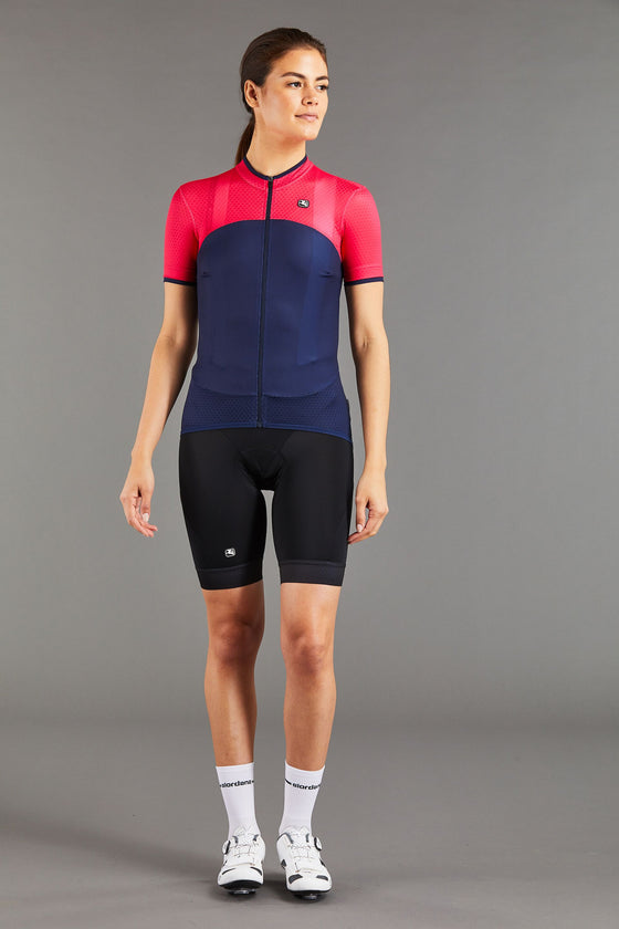 Giordana Women's SilverLine S/S Jersey - Navy/Raspberry